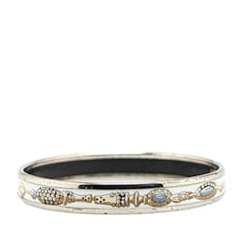 Hermès-Bracelet en émail multicolore Hermes-Blanc,Multicolore