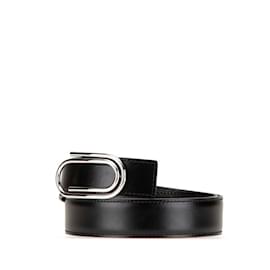 Hermès-Ceinture en veau noir Hermes pour femmes-Noir