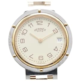 Hermès-Montre-bracelet à quartz Hermes Clipper-Beige