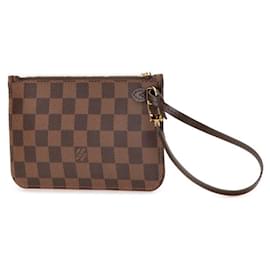 Louis Vuitton-Louis Vuitton Damier Neverfull PM Attached Pouch-Brown,Damier ebene