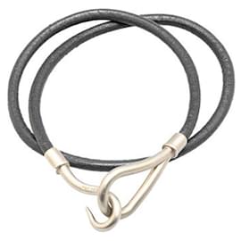 Hermès-Bracelet Charm Jumbo Hermes-Noir,Argenté