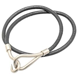 Hermès-Hermes Jumbo Charm Bracelet-Black,Silvery