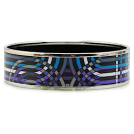 Hermès-Bracelet charm en émail GM Cloisonné Hermes-Argenté,Bleu