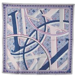 Louis Vuitton-Louis Vuitton Carre Pop LV Scarf-Blue,Multiple colors,Purple