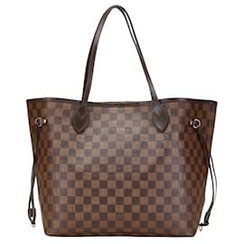 Louis Vuitton-Louis Vuitton Damier Neverfull MM Tote Bag-Brown,Damier ebene