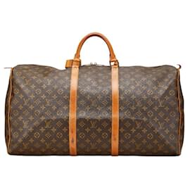 Louis Vuitton-Bolsa Boston Keepall 60 Monograma Louis Vuitton-Marrom,Monograma