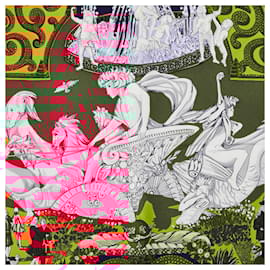 Hermès-Hermes Carre 90 LE PARADIS DU ROY Scarf-Red,Multiple colors