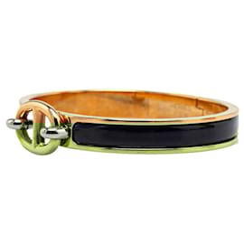 Hermès-Hermes Mini Click PM Chaine d'Ancre Bangle-Golden,Navy blue
