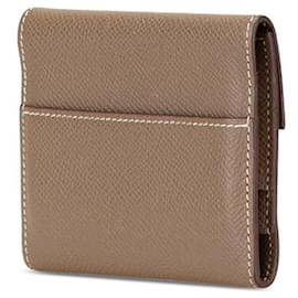 Hermès-Hermes Click 12 Card Case in Etoupe Beige-Beige,Taupe