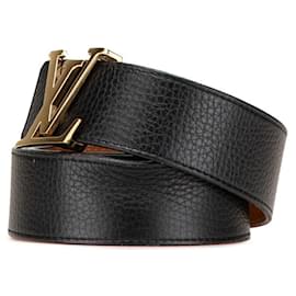 Louis Vuitton-Louis Vuitton Santur LV Initial Reversible Belt-Brown,Black,Golden