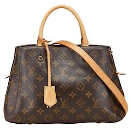 Louis Vuitton-Bolsa Louis Vuitton Monogram Montaigne BB-Marrom,Monograma