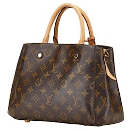 Louis Vuitton-Bolsa Louis Vuitton Monogram Montaigne BB-Marrom,Monograma