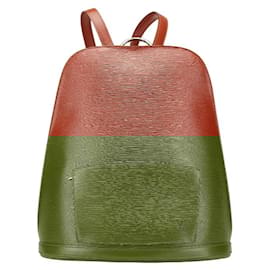 Louis Vuitton-Mochila Epi Gobelin Louis Vuitton-Marrom