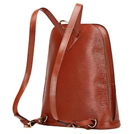 Louis Vuitton-Mochila Epi Gobelin Louis Vuitton-Marrom