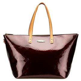 Bolso Louis Vuitton Monogram Vernis Bellevue GM Castaño Burdeos