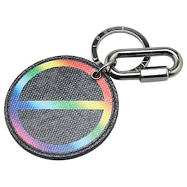 Louis Vuitton-Louis Vuitton Monogram Porte Cle Round Rainbow Keychain Charm-Black,Multiple colors