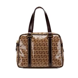 Fendi-Fendi Zucchino Handbag-Brown