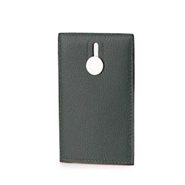 Hermès-Hermes Diavolo Card Case in Green Evercalf-Green
