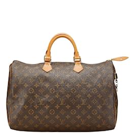 Louis Vuitton-Bolsa Louis Vuitton Monogram Speedy 40-Marrom,Monograma