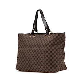 Gucci-Gucci GG Canvas Tote Bag-Brown