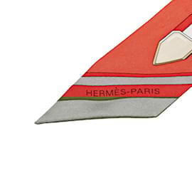 Hermès-Hermes Twilly Grand Trala Scarf-Red,Multiple colors