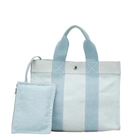 Hermès-Sac à main tote Hermes Coquillage PM-Bleu clair