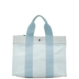 Hermès-Hermes Coquillage PM Handbag Tote Bag-Light blue
