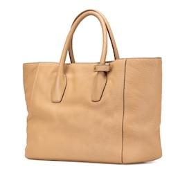 Prada-Prada Beige Leather Tote and Shoulder Bag-Beige