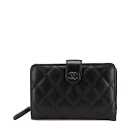 Chanel-Chanel Matelasse Coco Mark Bi-fold Wallet-Black