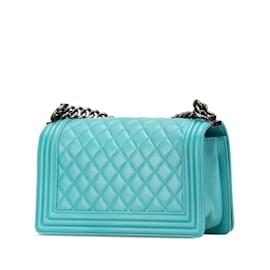 Chanel-Chanel Boy Chanel 25 Wild Stitch Chain Shoulder Bag-Light blue