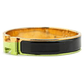 Hermès-Hermes Click H PM Bracelet-Black,Golden