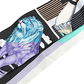 Hermès-Hermes Twilly Grand Theatre Nouveau Scarf-Black,Multiple colors