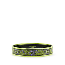 Hermès-Bracelet en émail cloisonné PM Hermes-Rouge,Multicolore,Doré