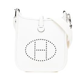 Hermès-Hermes Evelyn TPM Shoulder Bag-White