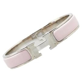 Hermès-Bracelet Hermes Click H PM-Argenté,Rose