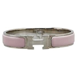Hermès-Bracelet Hermes Click H PM-Argenté,Rose