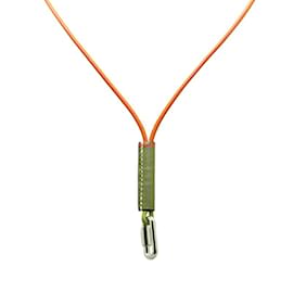 Hermès-Hermes Curiosite Strap Neck-Brown,Silvery,Orange