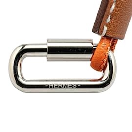 Hermès-Hermes Curiosite Strap Neck-Brown,Silvery,Orange