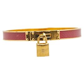 Hermès-Hermes Kelly Bangle in Brown and Gold-Brown,Golden