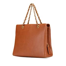 Chanel-Chanel Brown Grained Calfskin Tote Bag-Brown