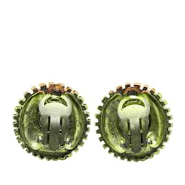 Chanel-Chanel Coco Mark Gold Plated Clip Earrings-Golden