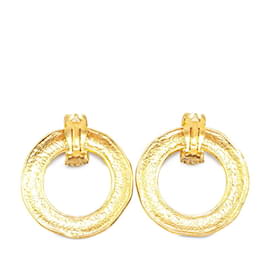 Chanel-Chanel Gold Plated Clip Earrings-Golden