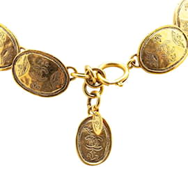 Chanel-Chanel Coco Mark Gold Plated Necklace-Golden