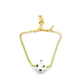 Chanel-Chanel Coco Mark Charm Bracelet-White,Golden