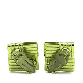 Chanel-Chanel Coco Mark Square Earrings-Golden