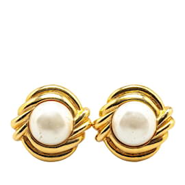 Chanel-Chanel Gold Plated Clip Earrings-Golden