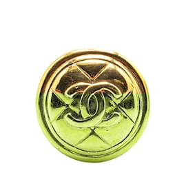 Chanel-Chanel Matelasse Coco Mark Brooch-Golden