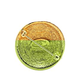 Chanel-Chanel Matelasse Coco Mark Brooch-Golden