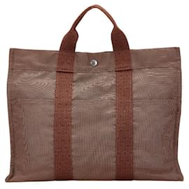 Hermès-Sac Tote MM Hermes Air Line-Marron