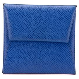 Hermès-Porte-monnaie Hermes Bastia en Bleu Royale-Bleu